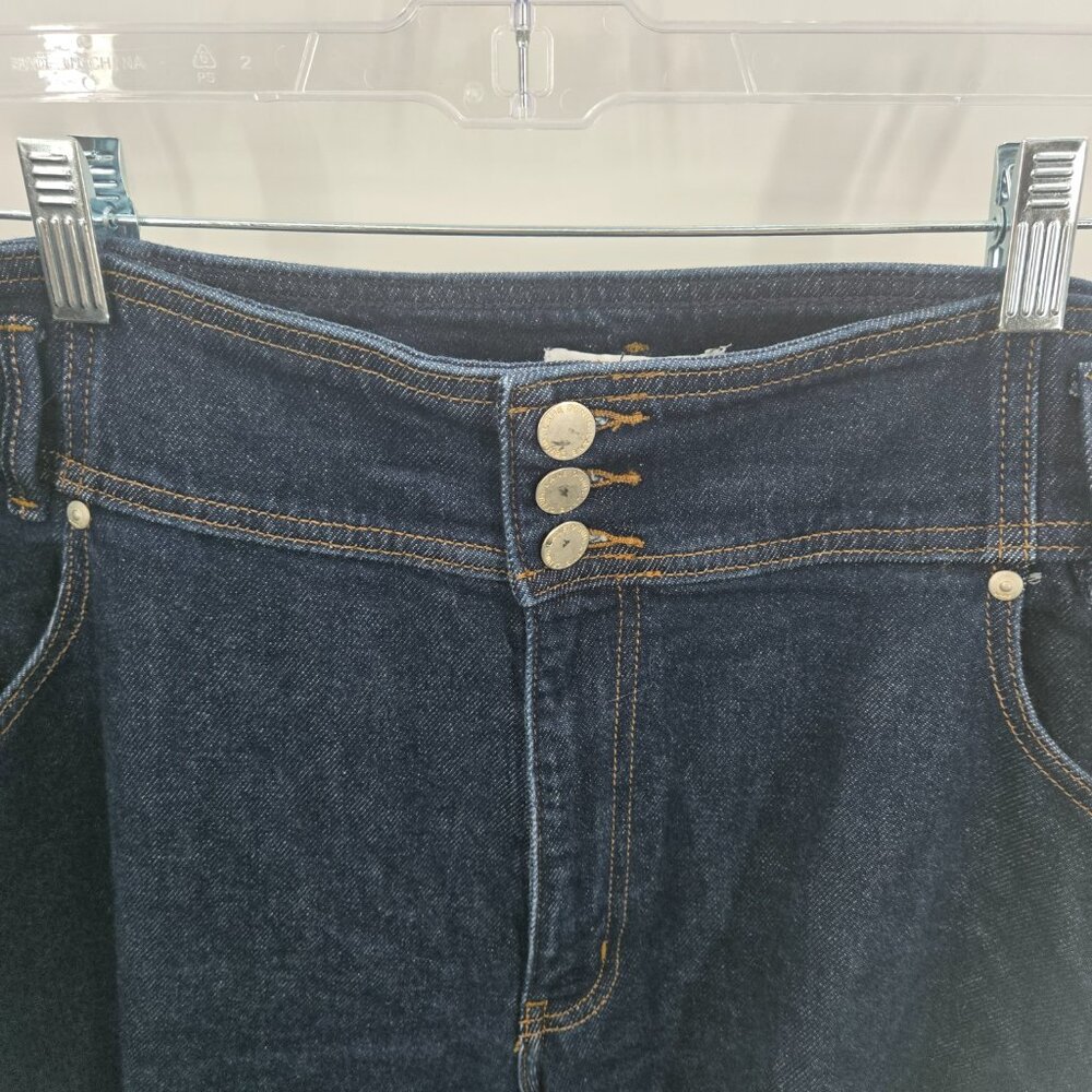 Lane Bryant Dark Blue Ultra High-Rise Signature Fit Wide Leg Jeans 24 Long - Picture 4 of 14